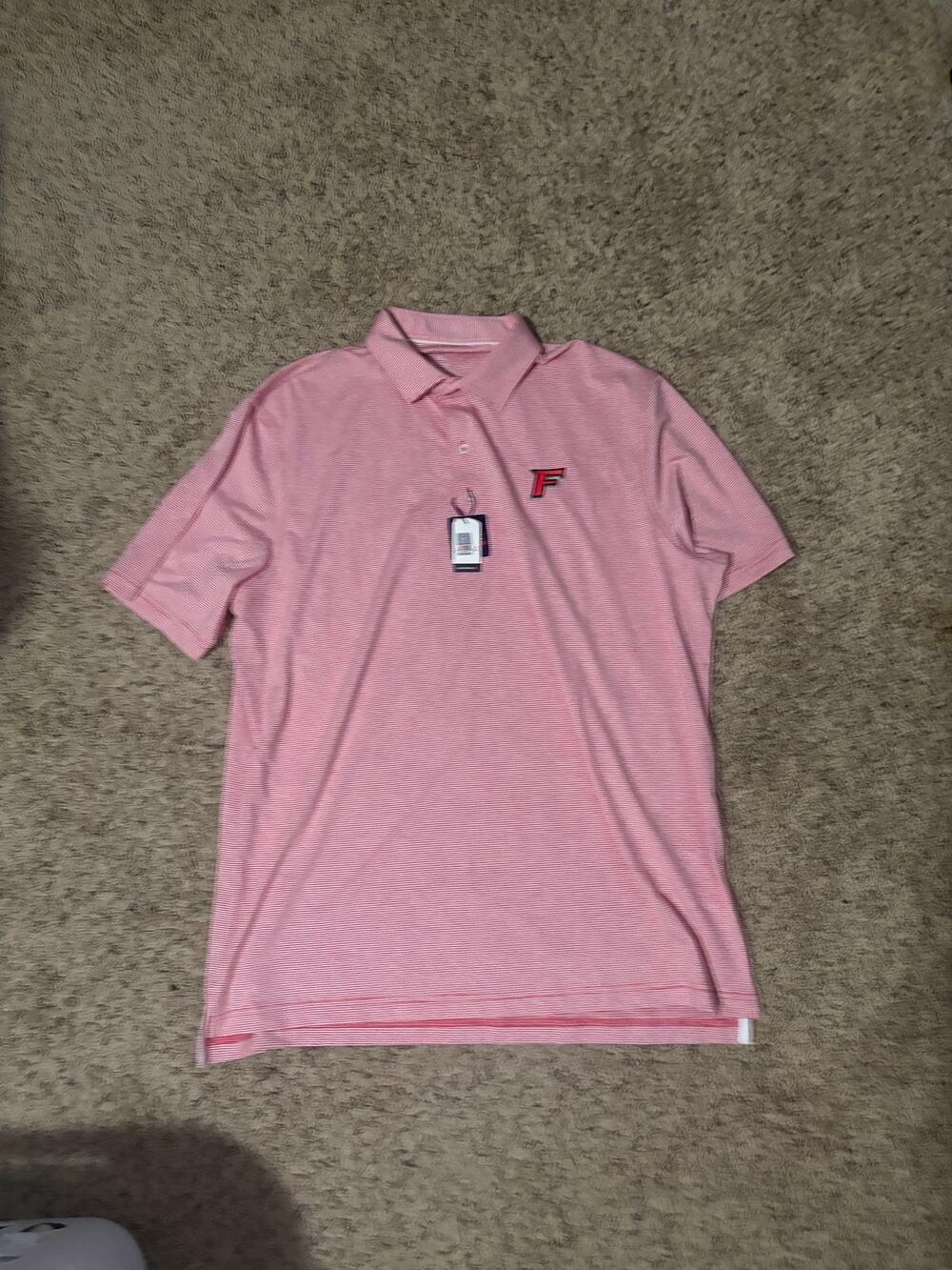 Peter Millar Men's Prep Formance Polo Shirt "F" Logo Size XL New With Tags
